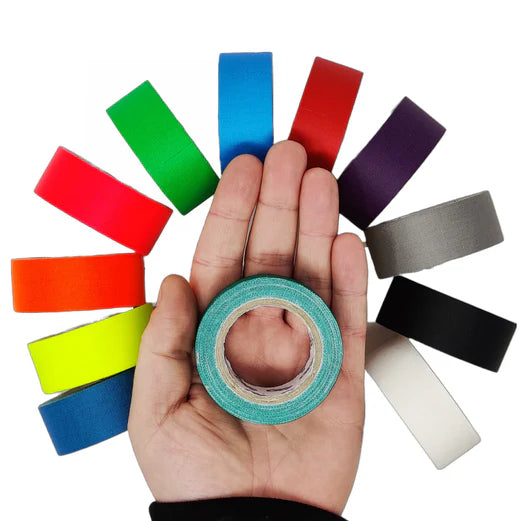 A selection of mini non-reflective gaffer tapes 25cm x 5m