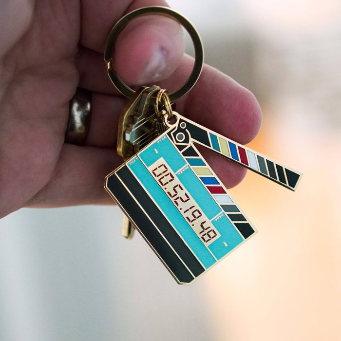 Film Pin Society - Glow in the Dark Large Movie Slate Keychain