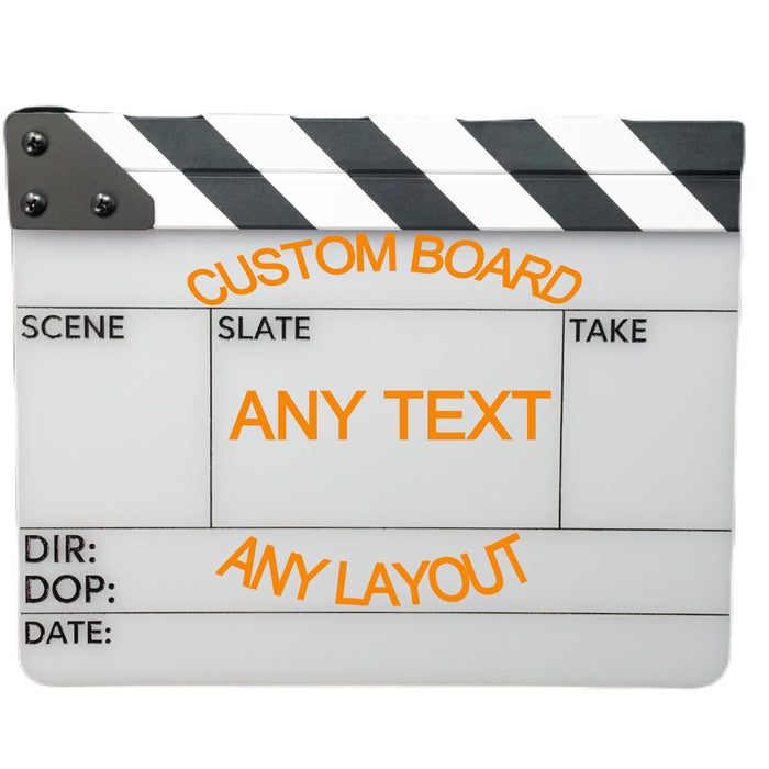 Custom Professional Engraved Clapperboard (w/Sticks)