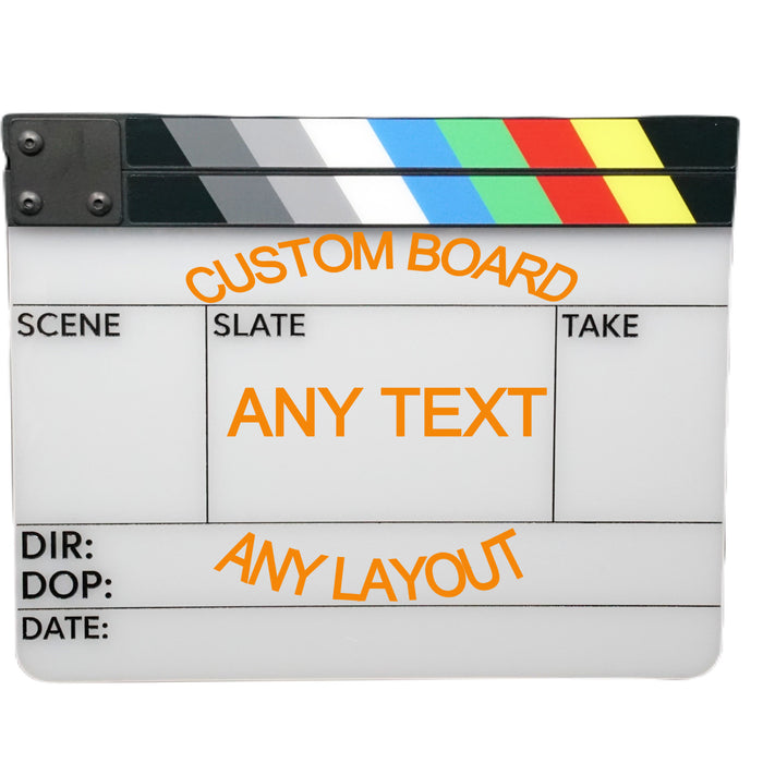 Custom Professional Engraved Clapperboard (w/Sticks)