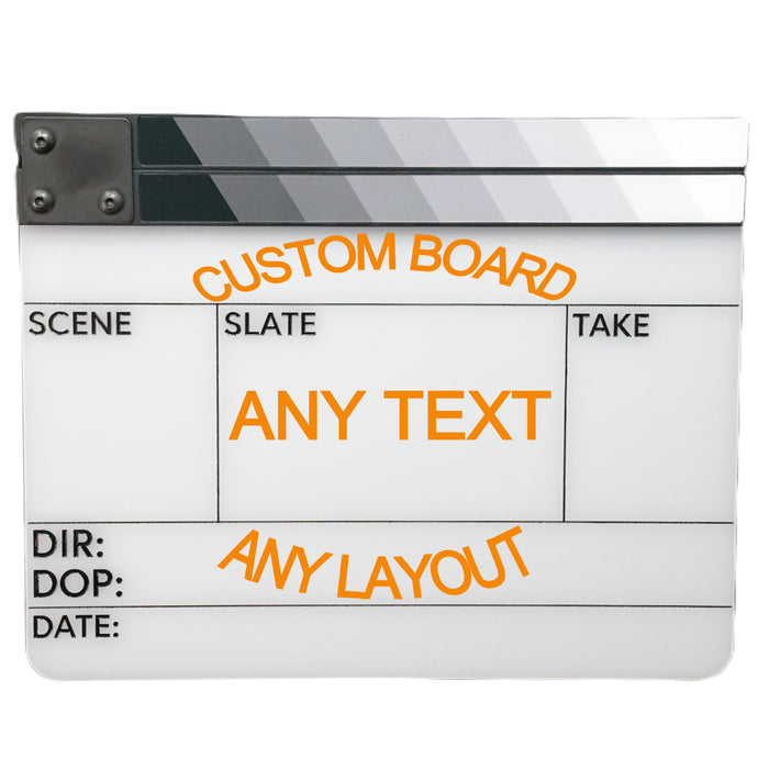 Custom Professional Engraved Clapperboard (w/Sticks)