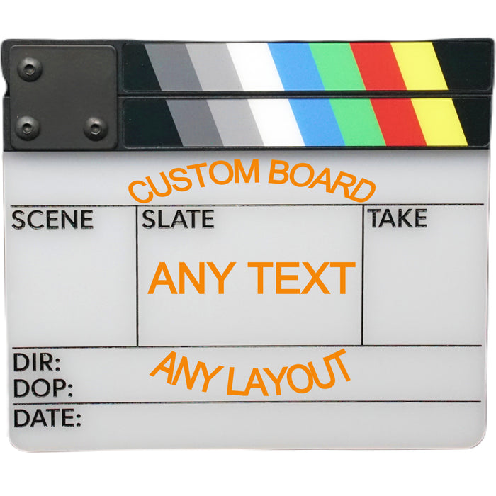 Custom Professional Engraved Clapperboard (w/Sticks)