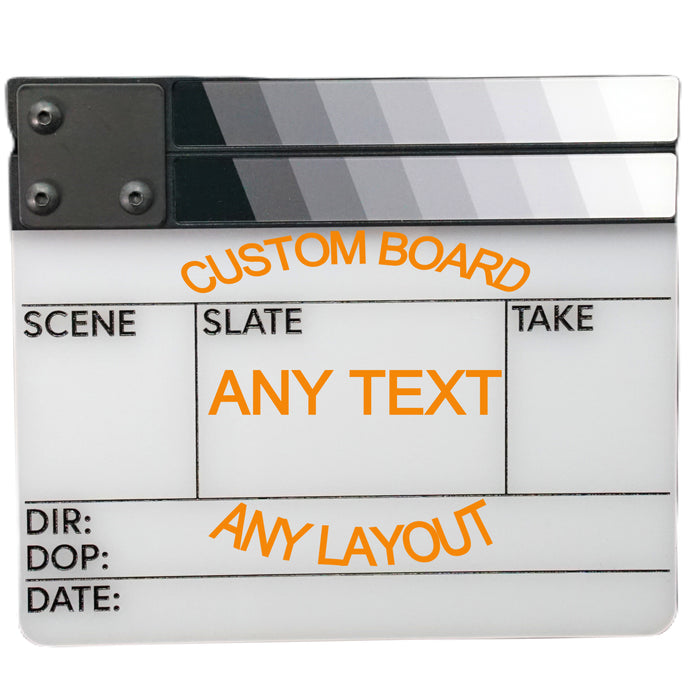 Custom Professional Engraved Clapperboard (w/Sticks)