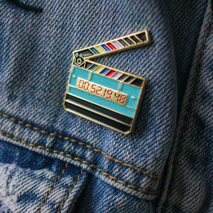 Film Pin Society - Glow in the Dark Movie Slate Clapper Enamel Pin