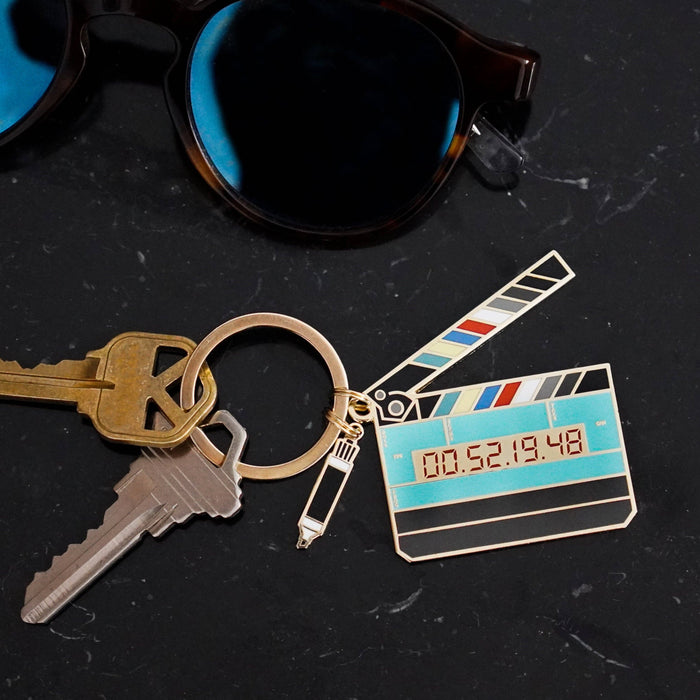 Film Pin Society - Glow in the Dark Large Movie Slate Keychain