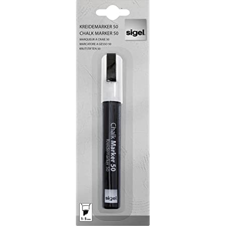 Chalk Marker 50 Chisel Tip 1-5 mm White